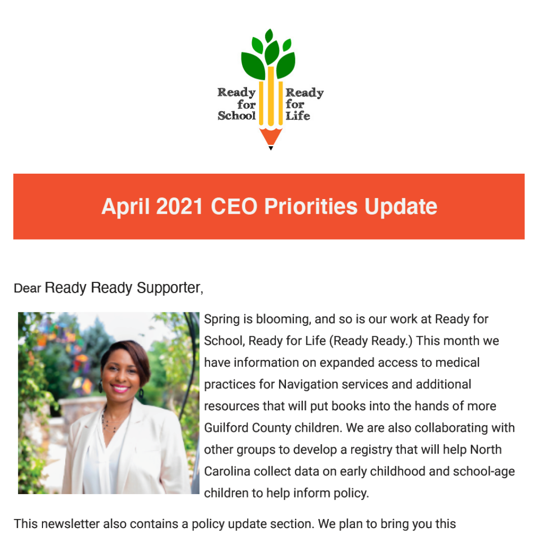 Click to open the April 2021 CEO Priorities update email