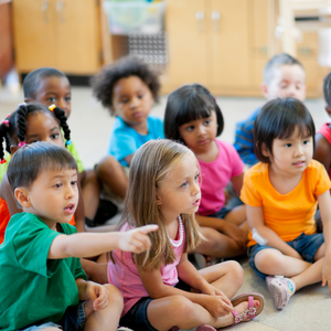 preschool aged kids in a classroom